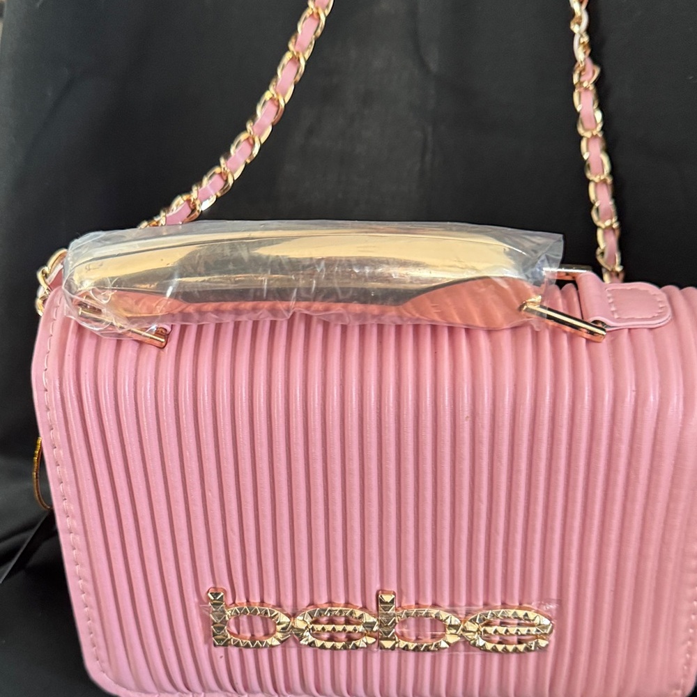 Bebe Pink Ribbed Mini Bag - Picture 8 of 8